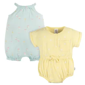 2-Pack Baby Girls Sailboat Print Jumpsuits