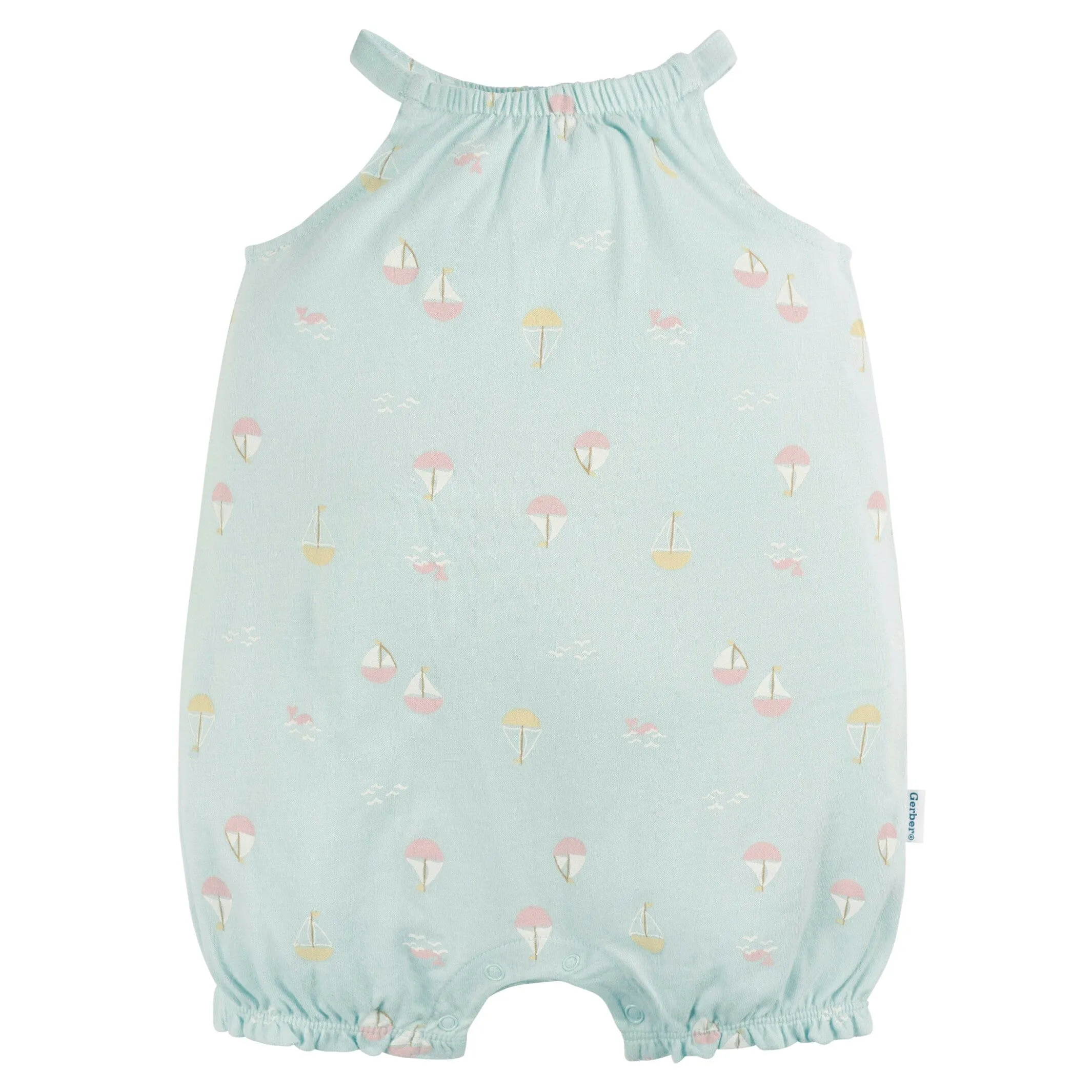 2-Pack Baby Girls Sailboat Print Jumpsuits