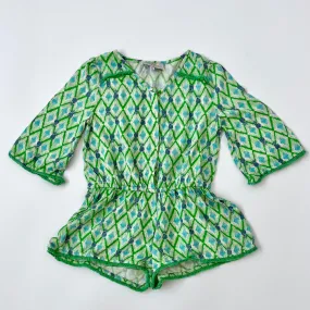 Wild & Gorgeous Green Ikat Romper