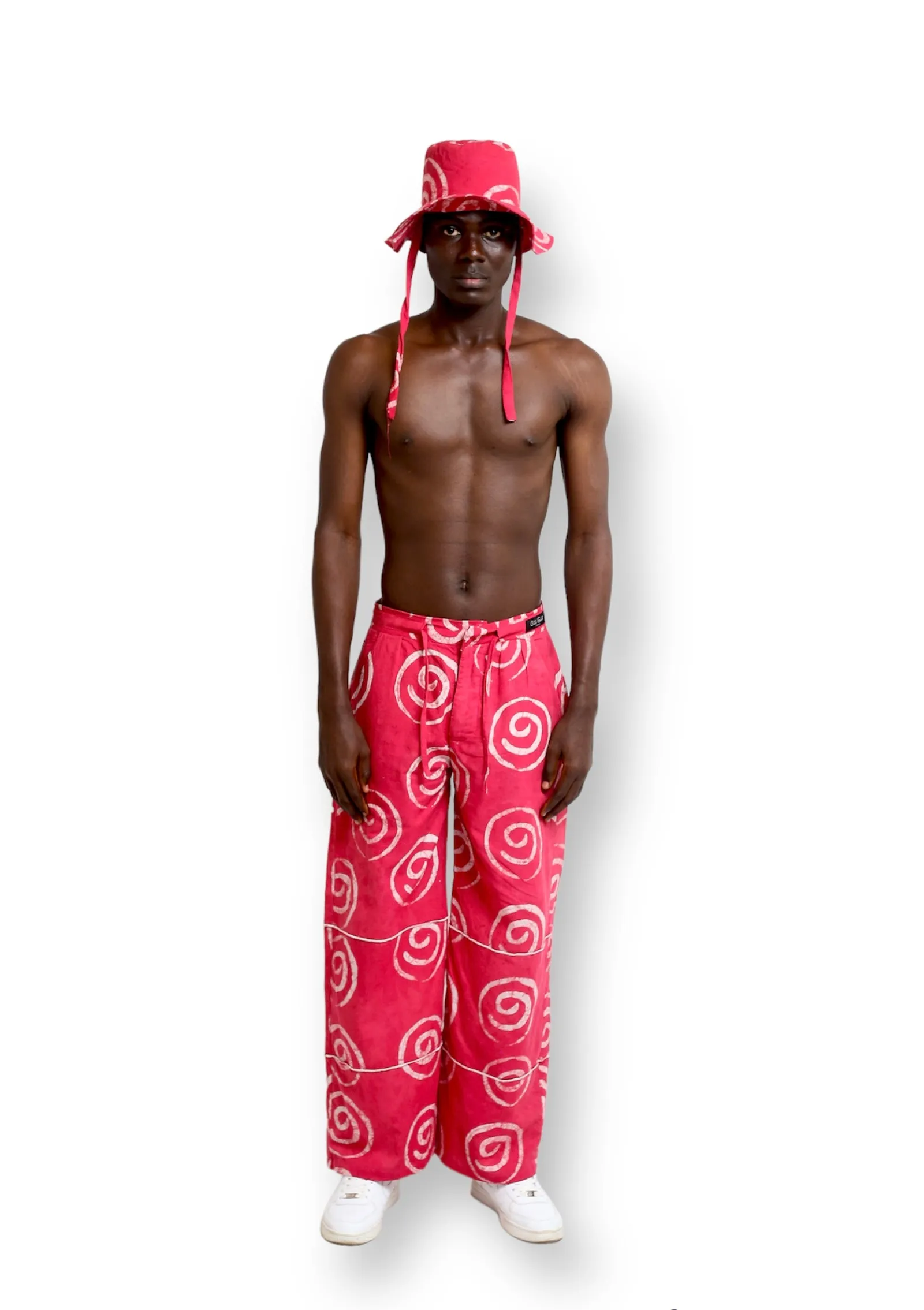 Pink Cotton Straight Cut Pant Cute Saint Eko