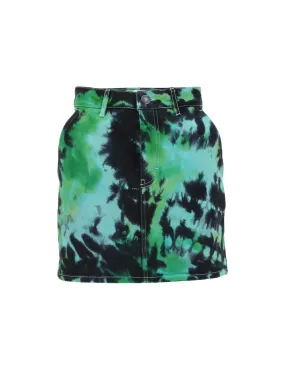 AMI Tie Dyed Mini Denim Skirt