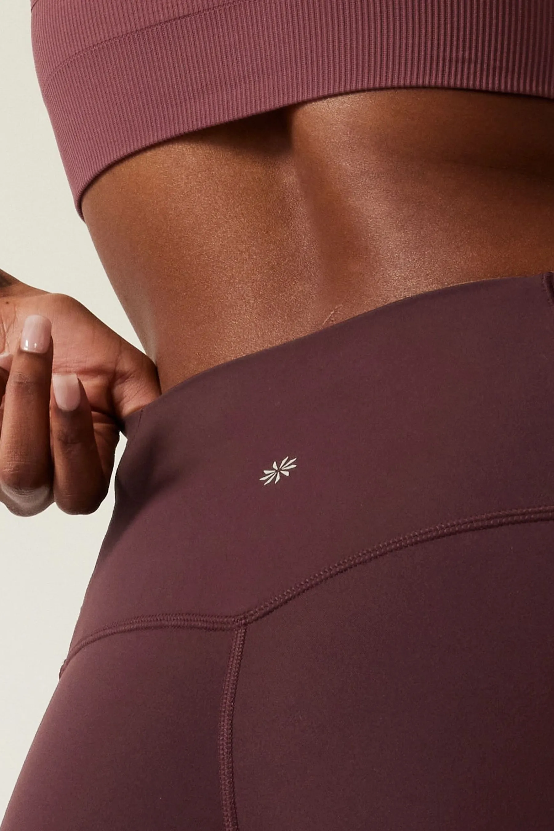 Athleta Purple High-Waisted Salutation Leggings