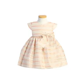 Sweet Kids Inc Striped Organza Dress with Bow