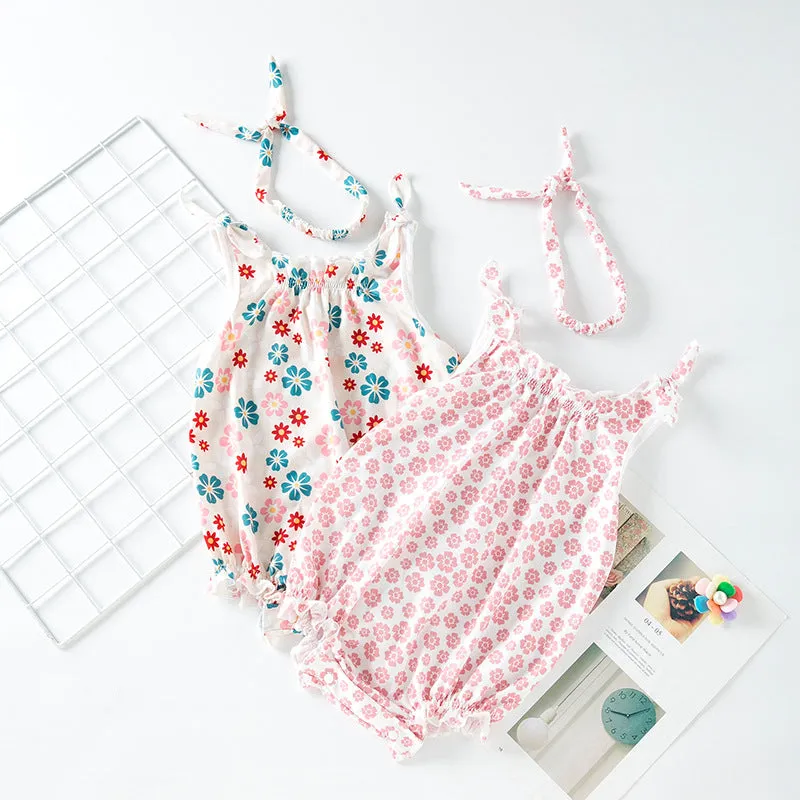 Flower Print Rompers Wholesale