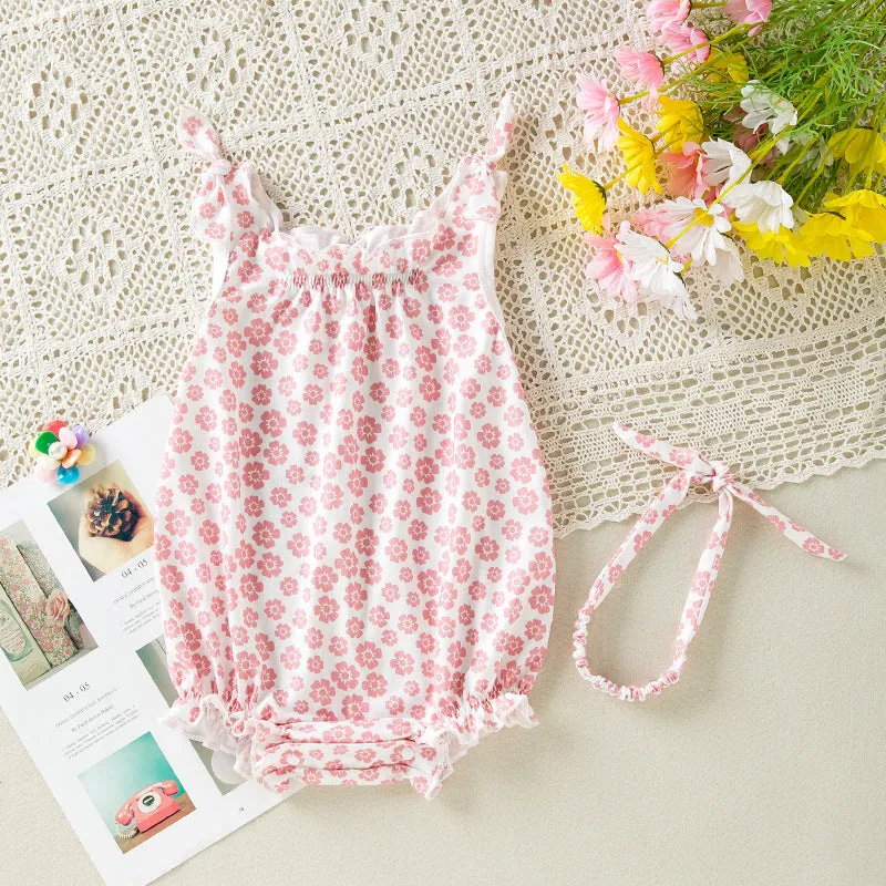 Flower Print Rompers Wholesale