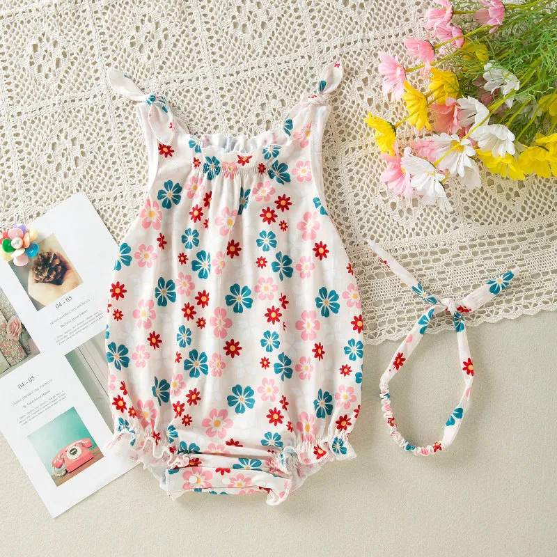 Flower Print Rompers Wholesale