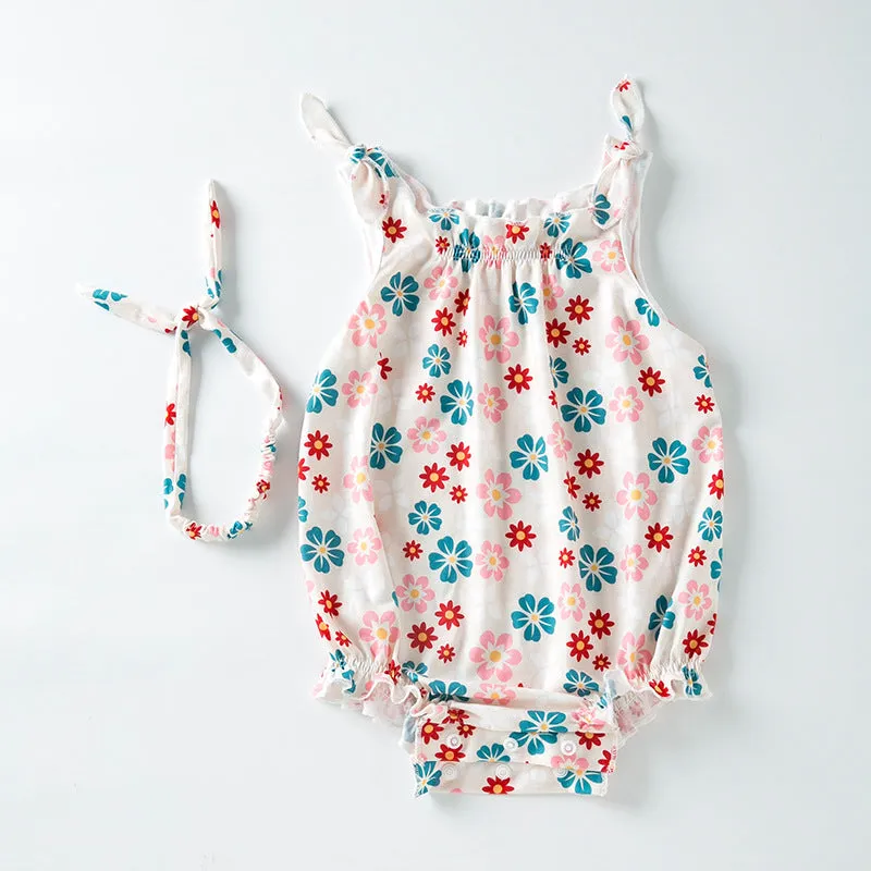 Flower Print Rompers Wholesale