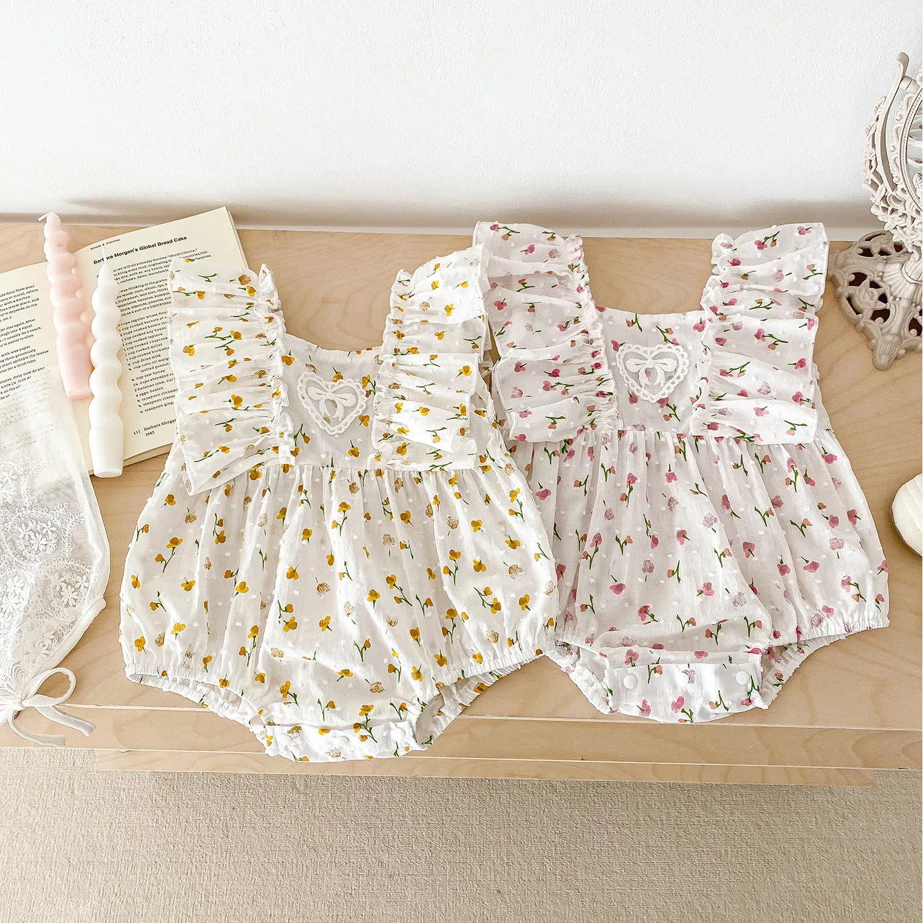 Baby Kid Girls Flower Print Rompers 240301146 Wholesale