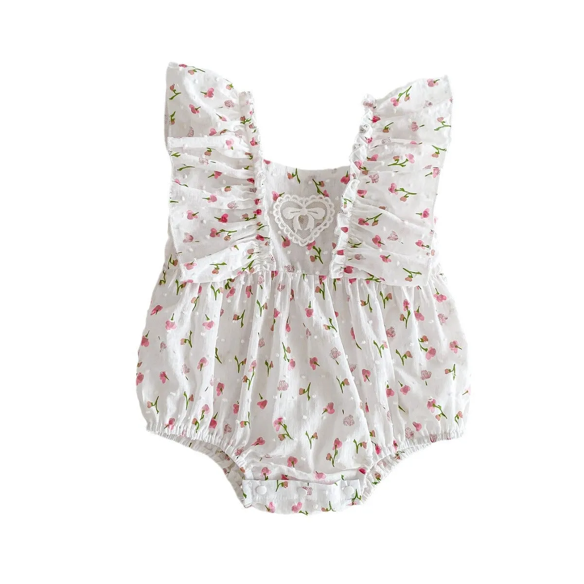 Baby Kid Girls Flower Print Rompers 240301146 Wholesale