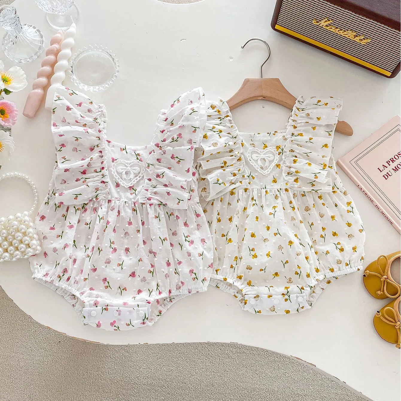 Baby Kid Girls Flower Print Rompers 240301146 Wholesale