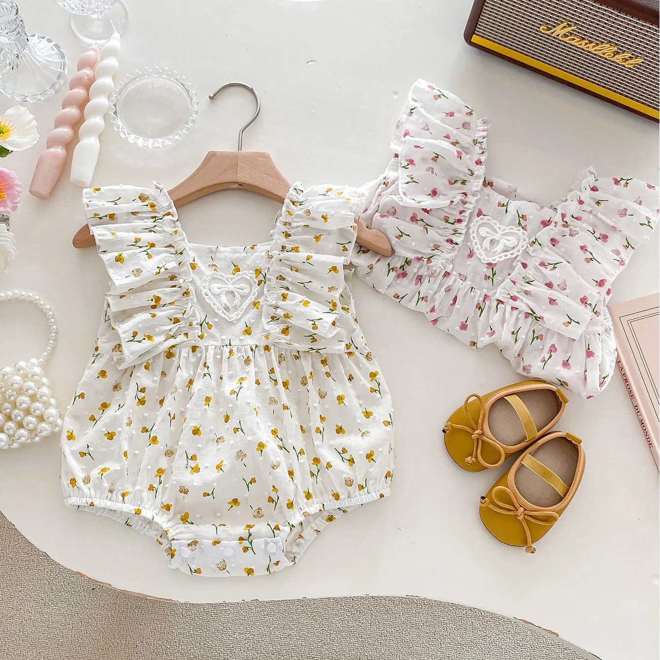 Baby Kid Girls Flower Print Rompers 240301146 Wholesale