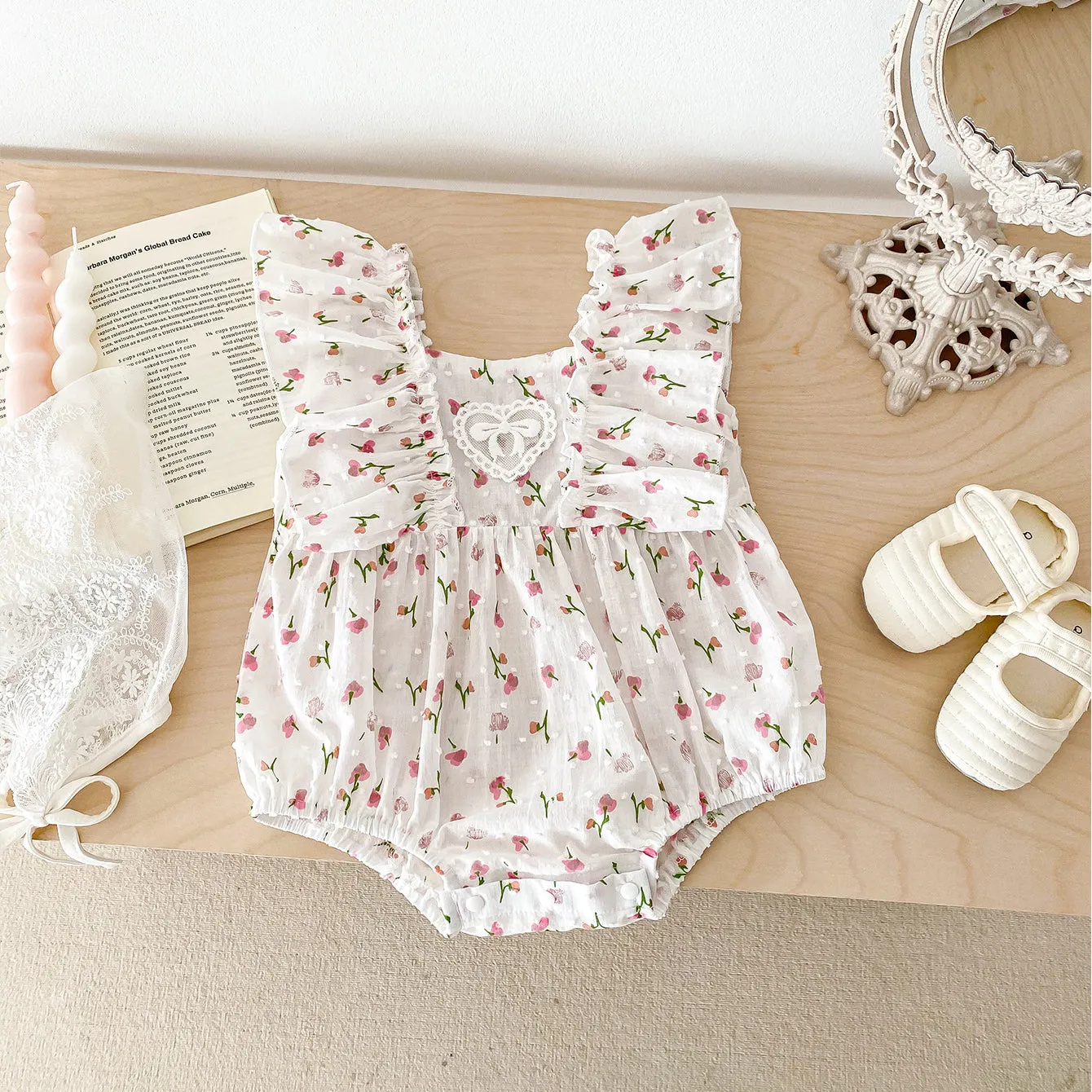 Baby Kid Girls Flower Print Rompers 240301146 Wholesale