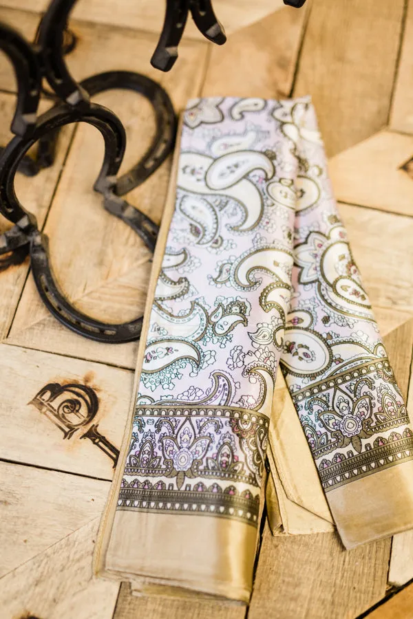 Lavender & Tan Paisley Wild Rag