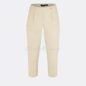 Beige Slim Fit Capri Trouser