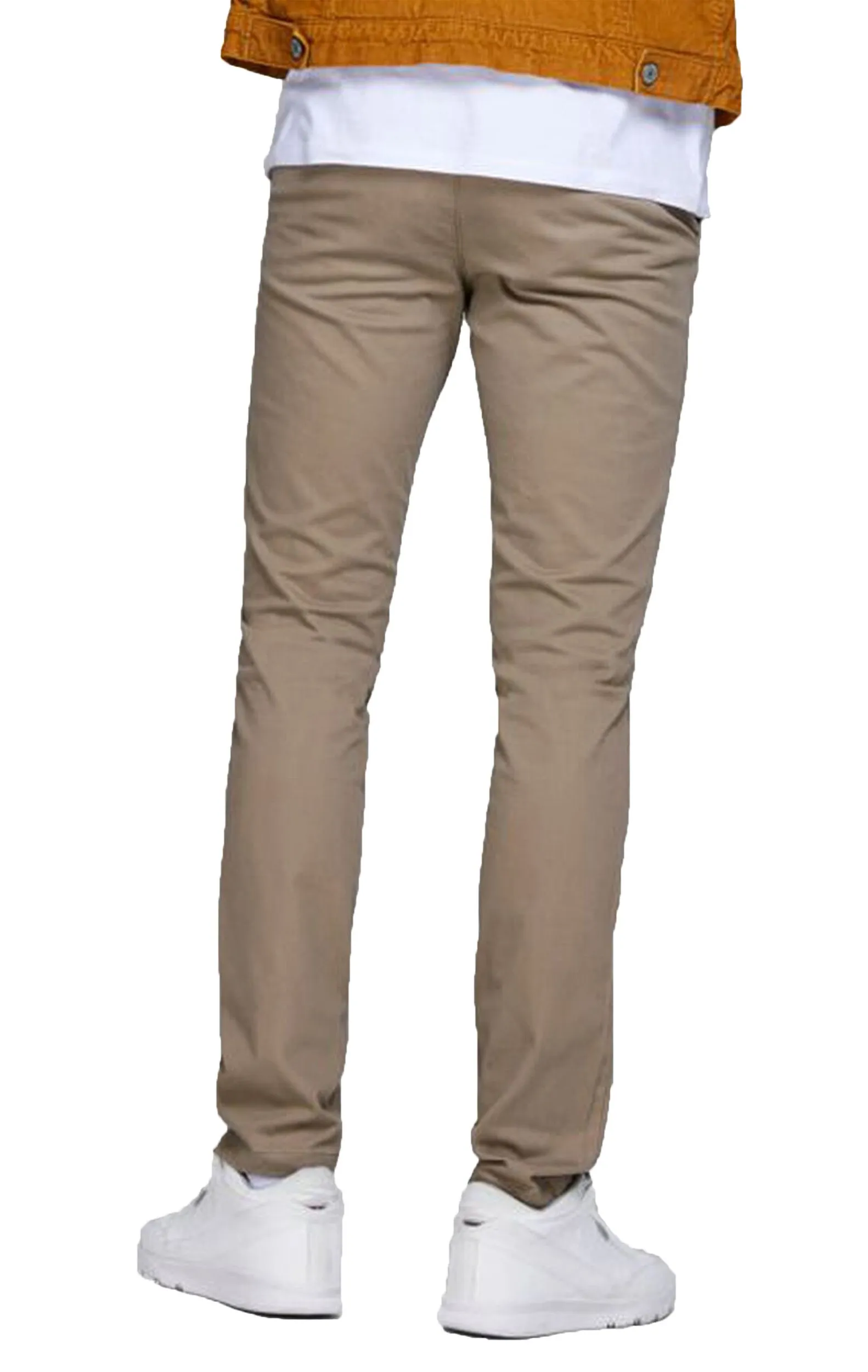 Beige Slim Fit Chinos by Jack & Jones