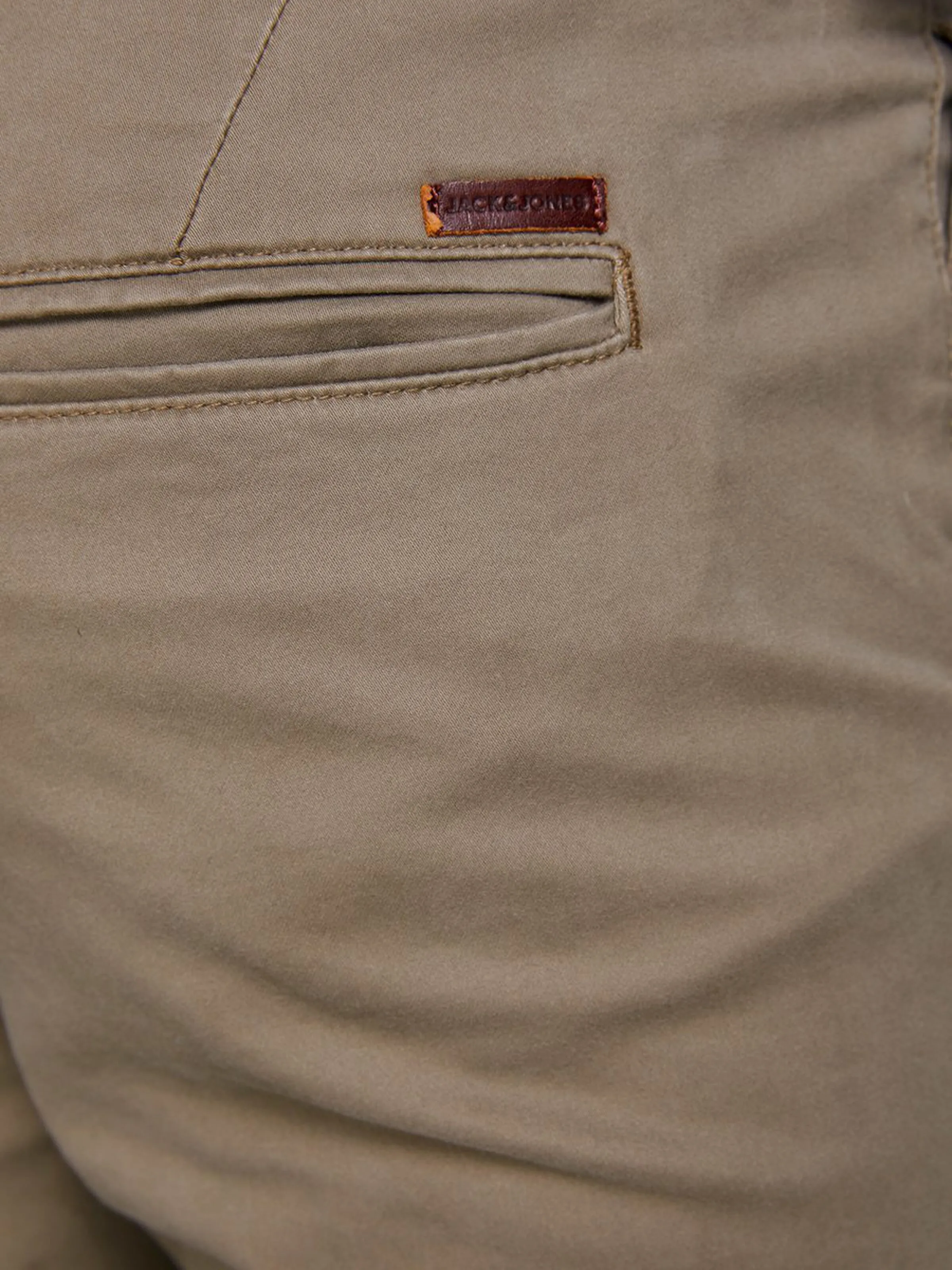 Beige Slim Fit Chinos by Jack & Jones