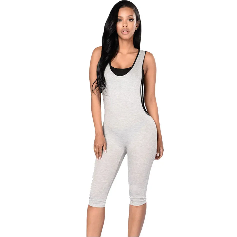 Stretchy Off-Shoulder Bodycon Jumpsuit - Big Armholes Design