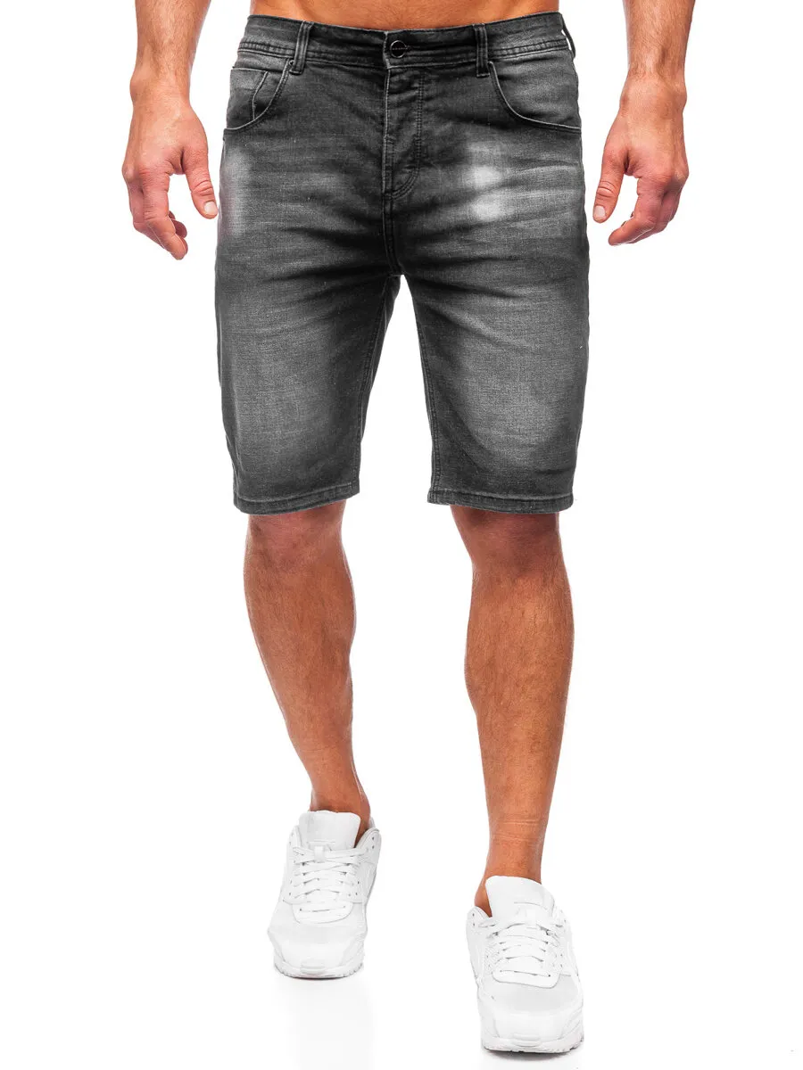 Nero Bolf MP0277N Black Denim Uomo Shorts