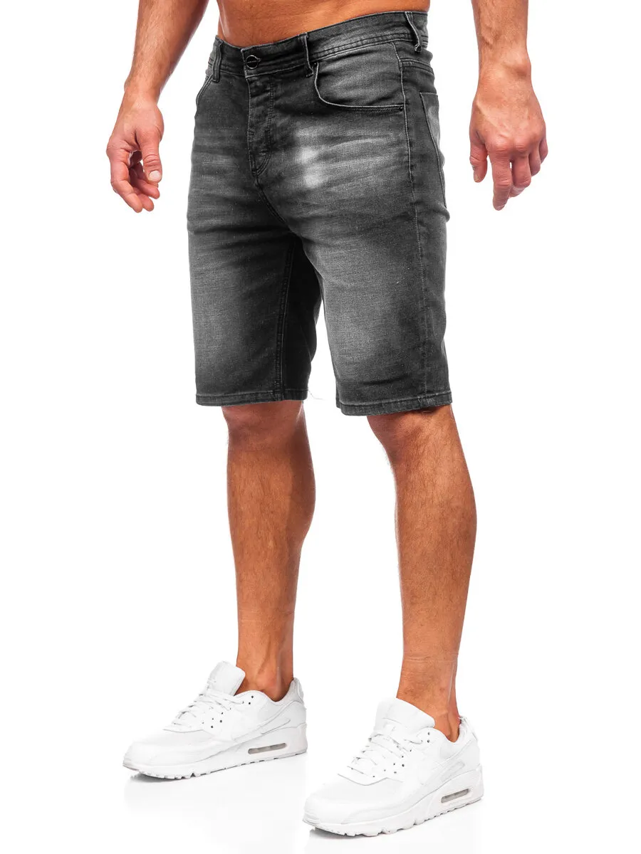 Nero Bolf MP0277N Black Denim Uomo Shorts