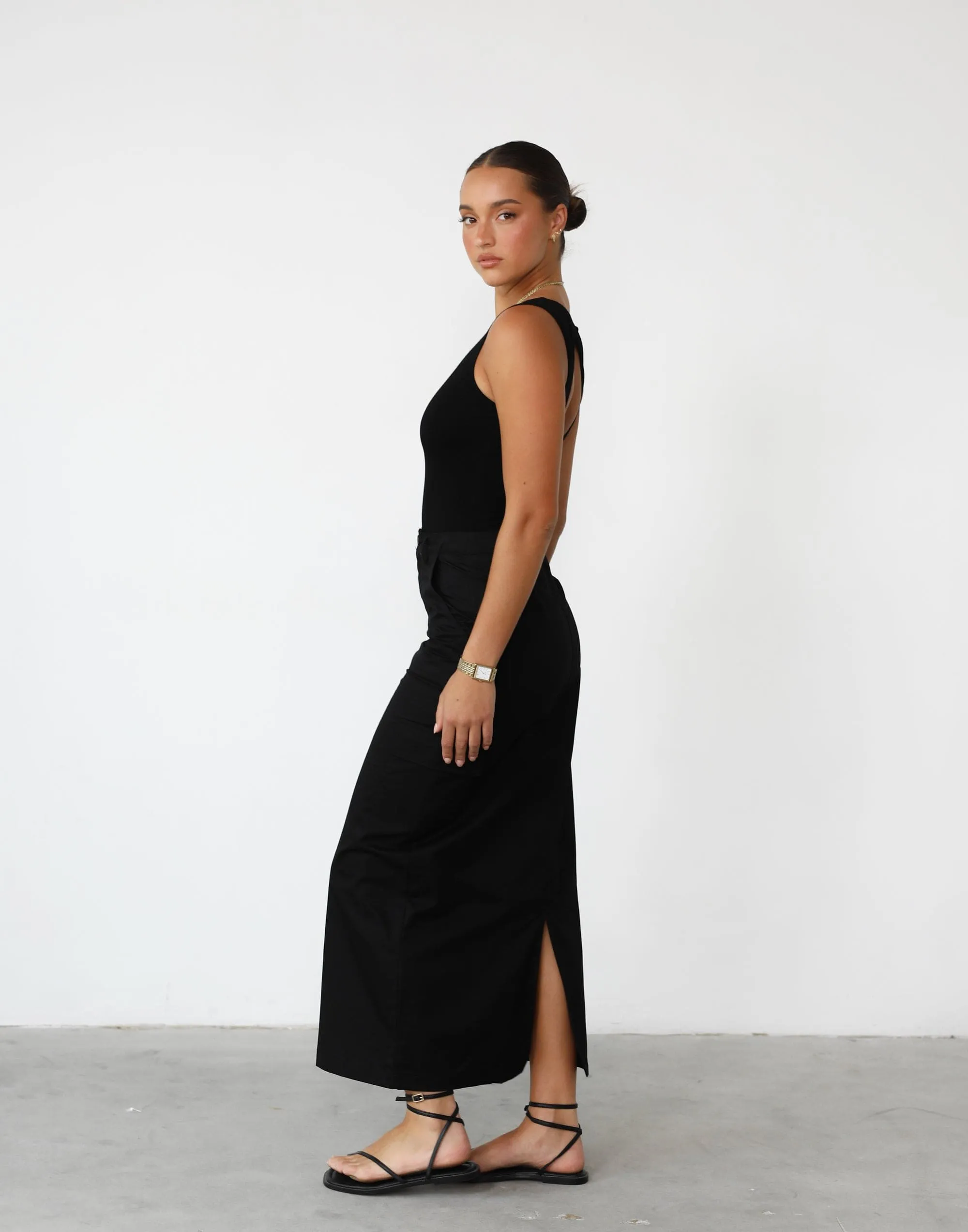 Black Deena Maxi Skirt