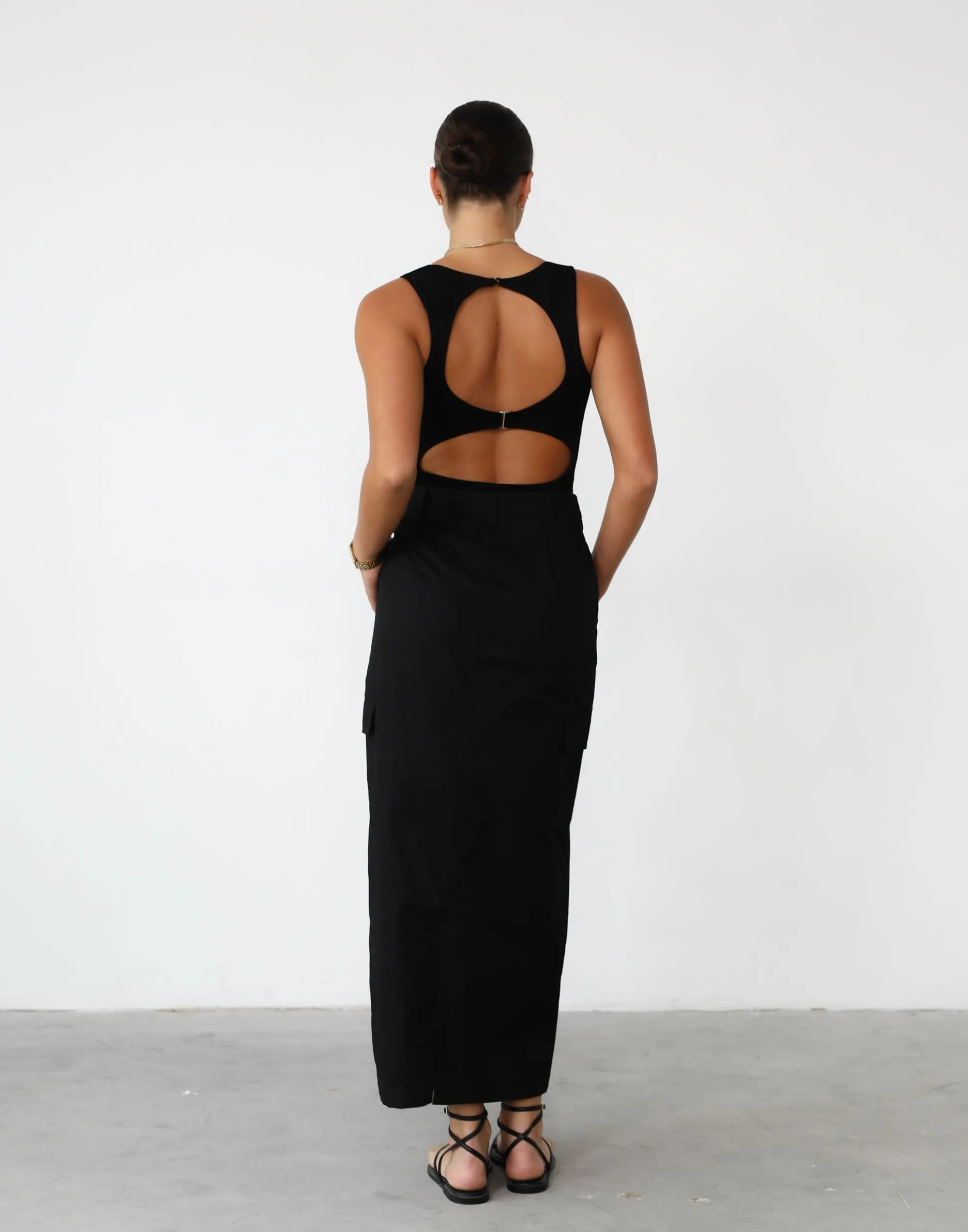 Black Deena Maxi Skirt