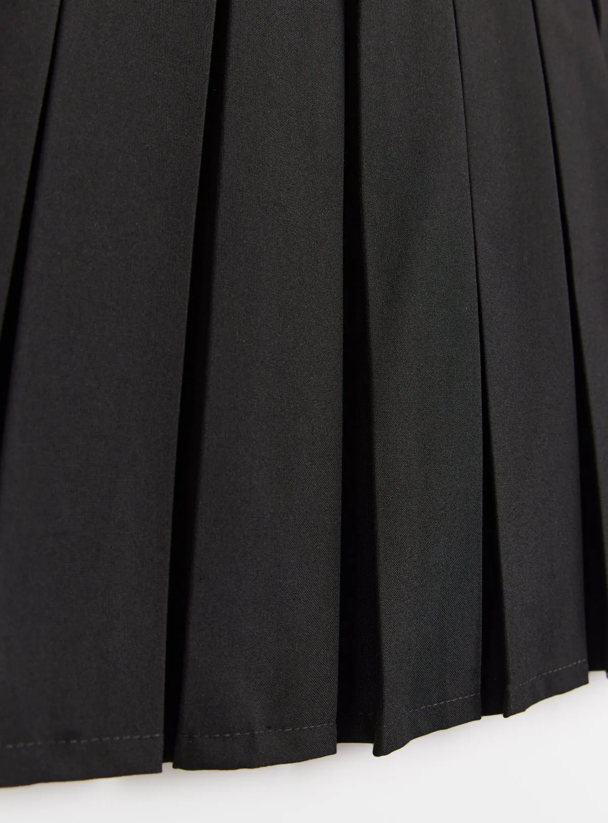 Black Permanent Pleat Skirts 4 Pack 12 Years Tu