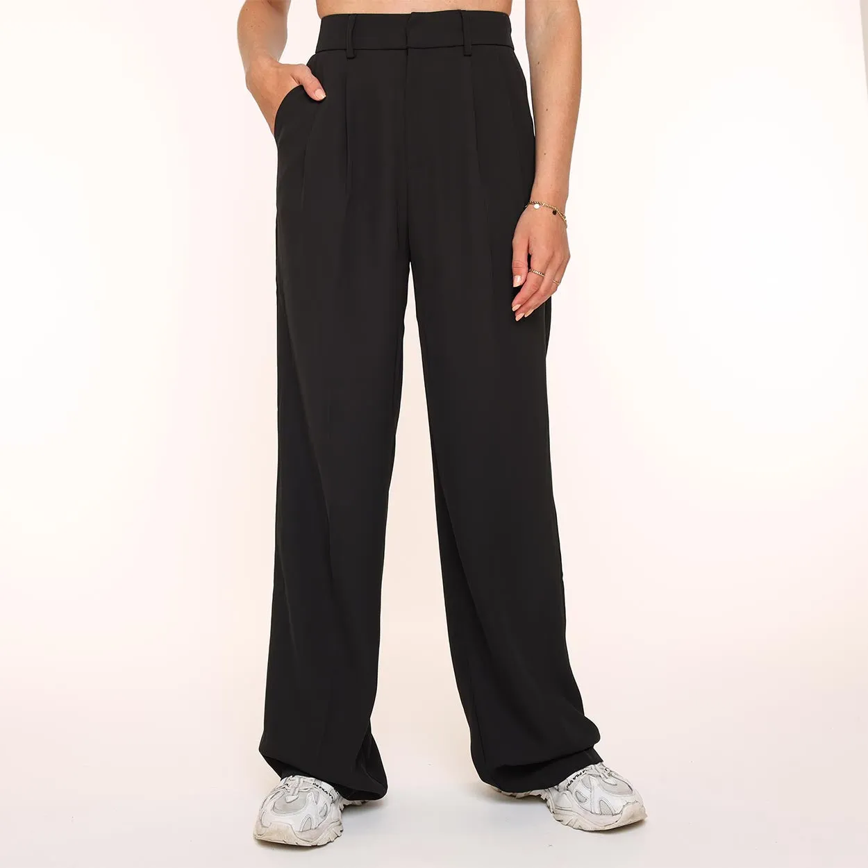 Black Wide-Leg Trousers