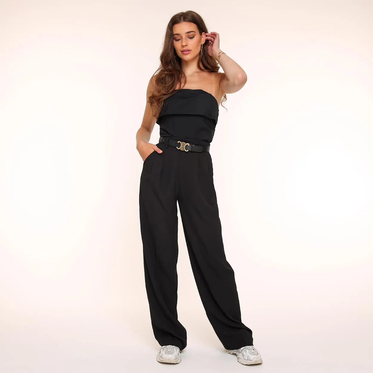 Black Wide-Leg Trousers