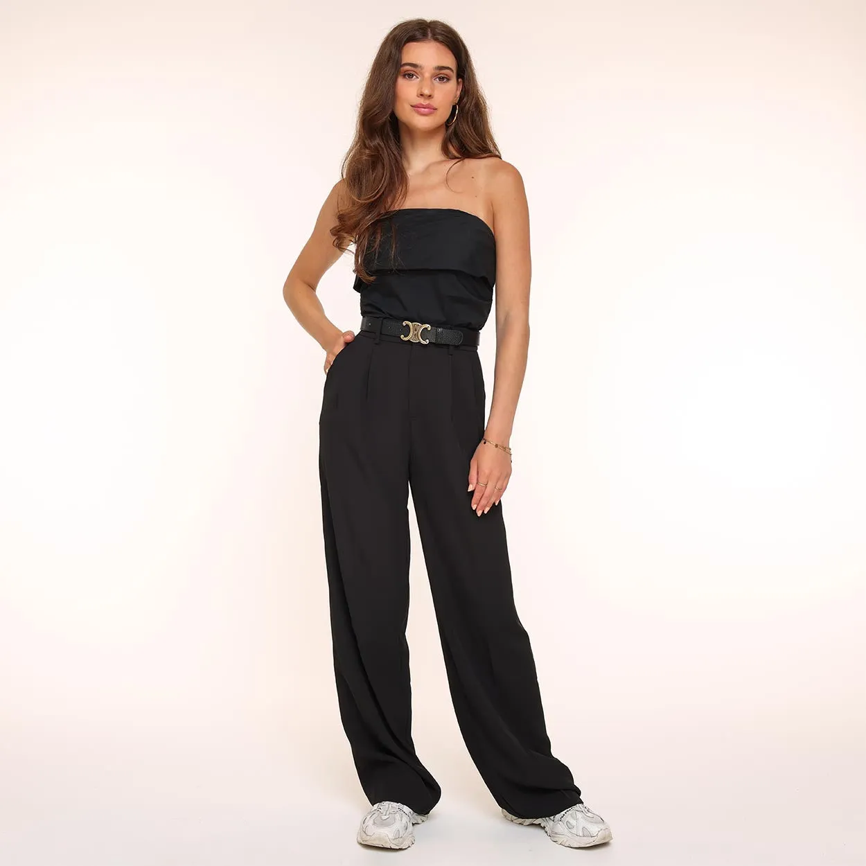 Black Wide-Leg Trousers