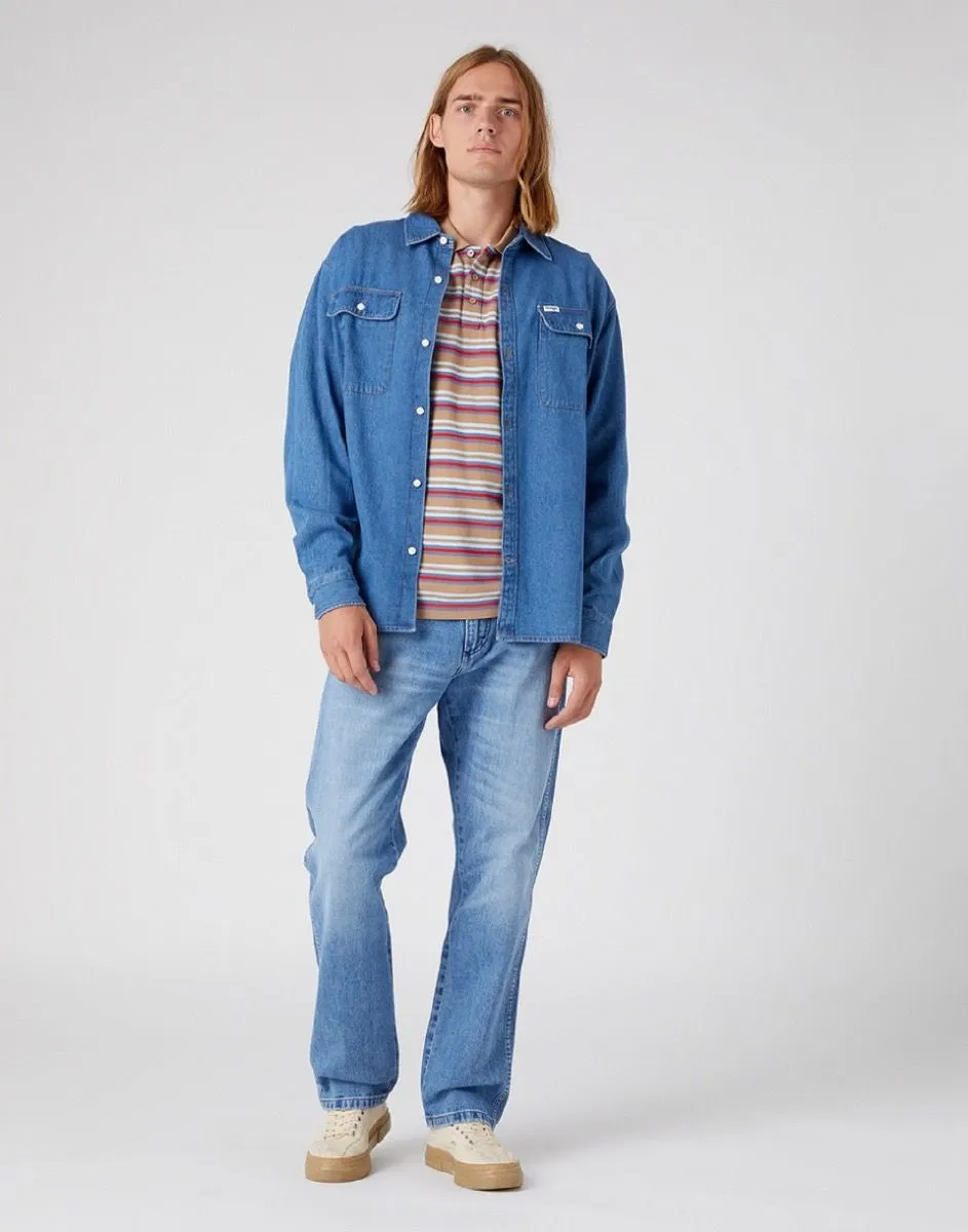 Blue Bill Straight Denim Jeans for Comfort by Wrangler