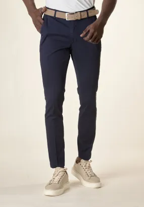 Blue Cotton Stretch Slim Fit Armor Pants