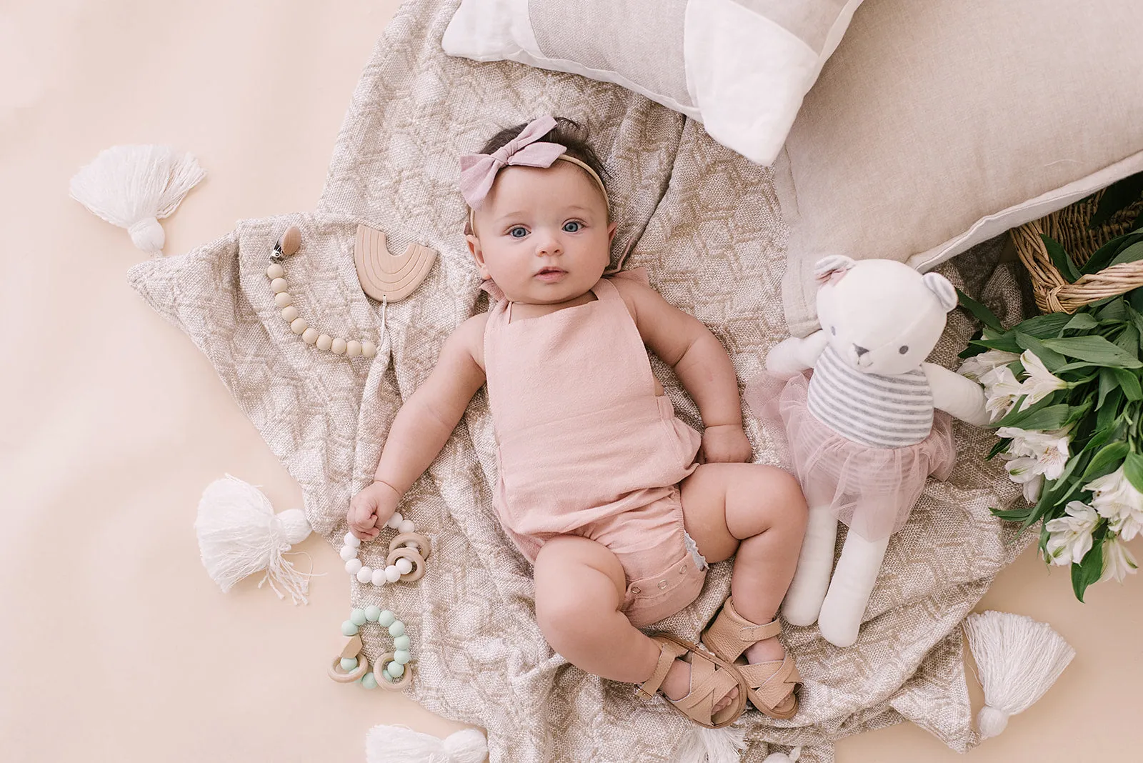 Halter Romper in Blush Color