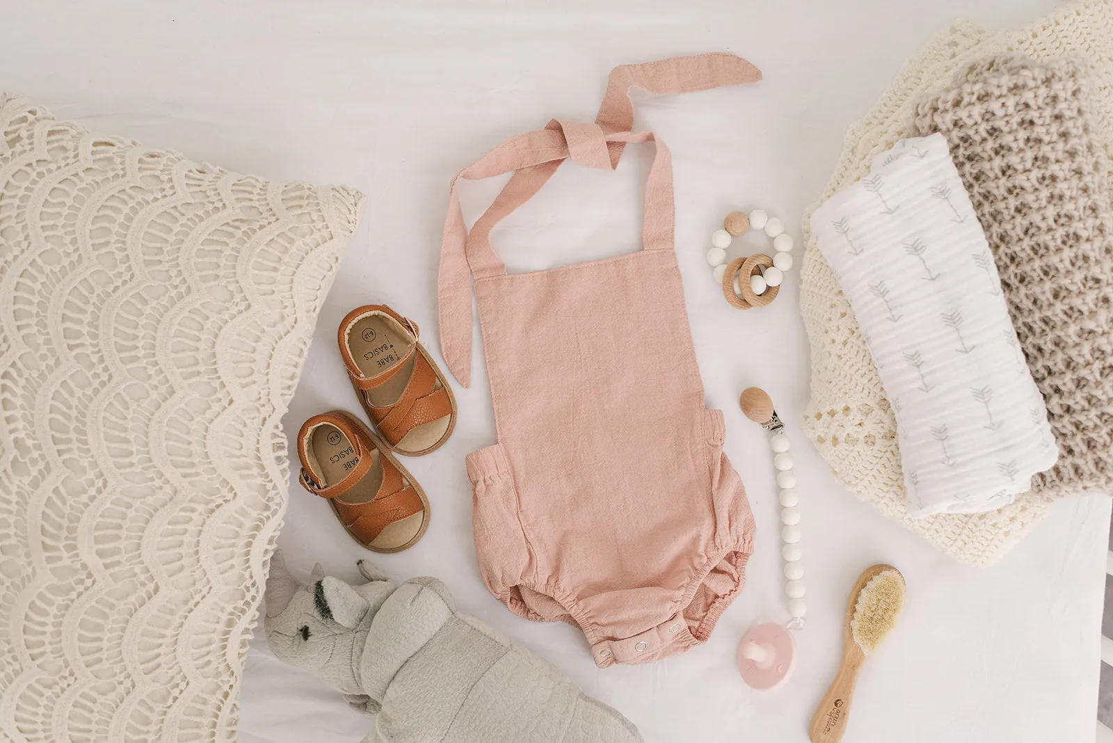 Halter Romper in Blush Color