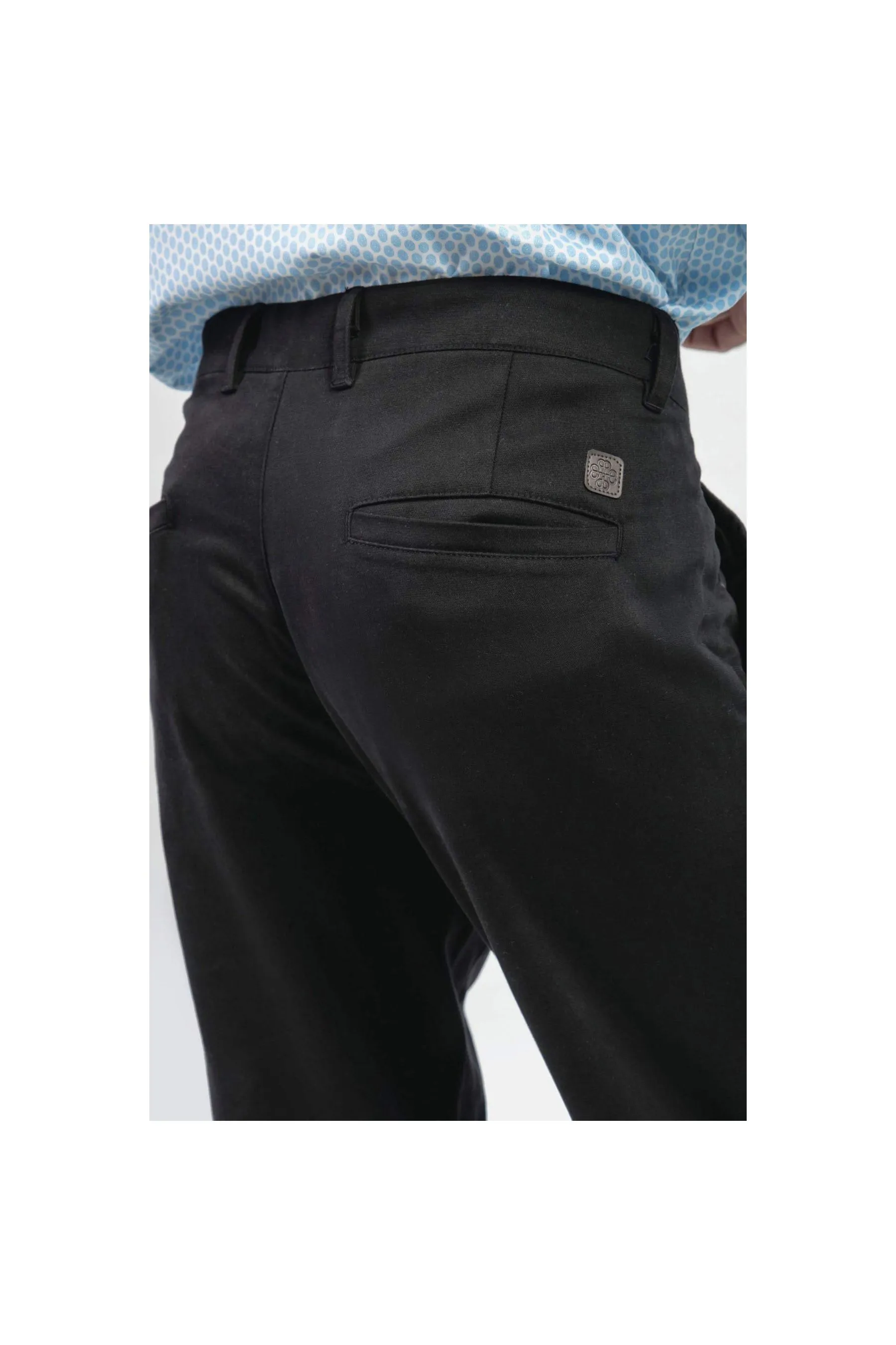 Black Structured Casual Fit Men's Chinos