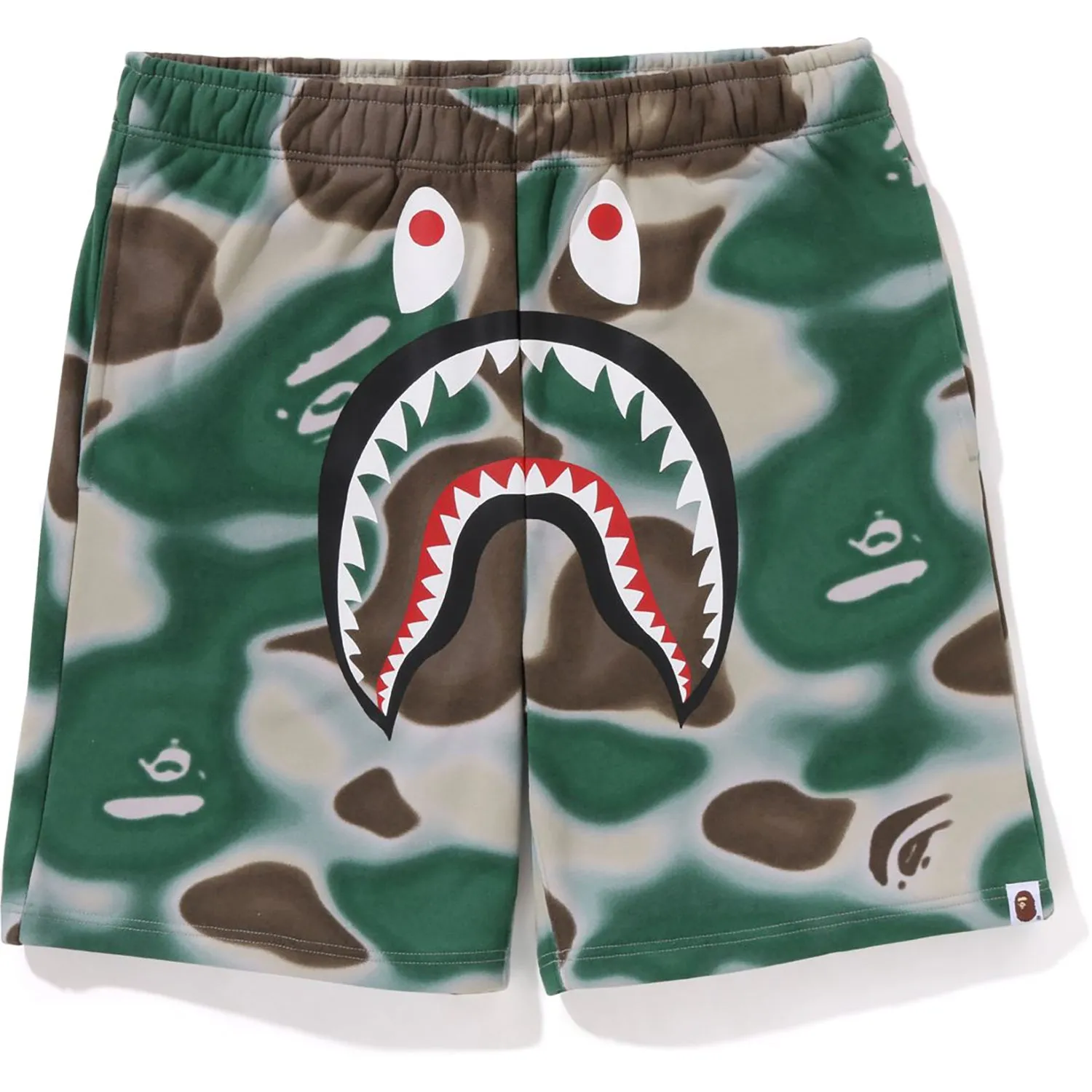 Men's Camouflage Shark Print Sweat Shorts