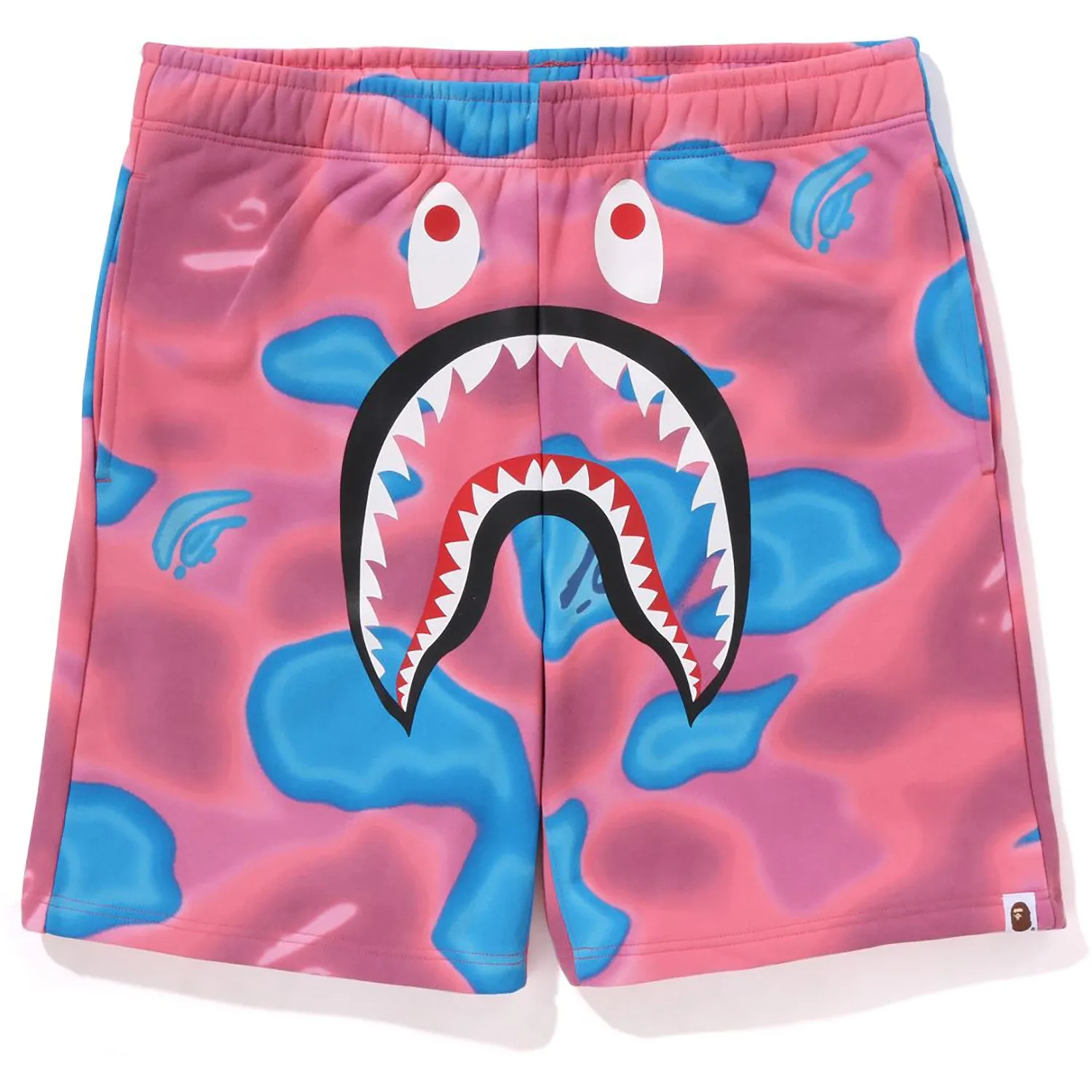 Men's Camouflage Shark Print Sweat Shorts