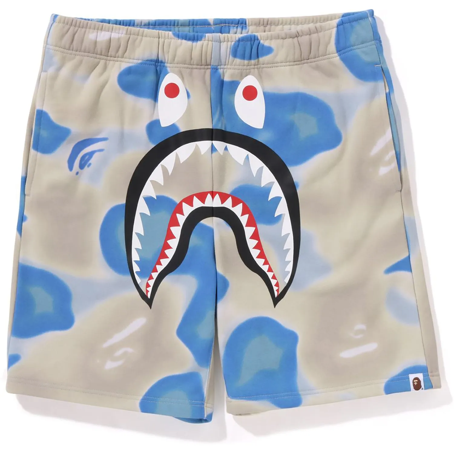 Men's Camouflage Shark Print Sweat Shorts