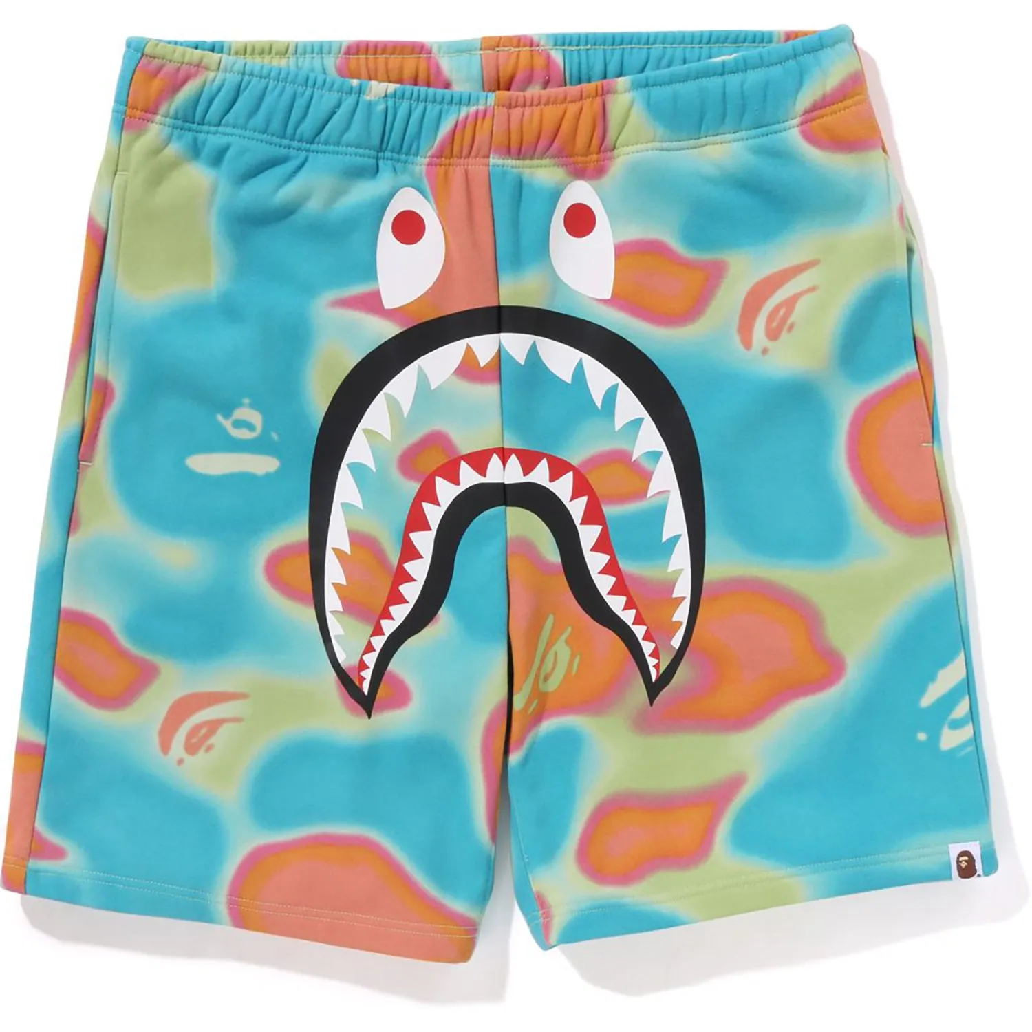 Men's Camouflage Shark Print Sweat Shorts