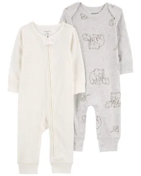 Carters Oshkosh Baby Bundle of 2 Jumpsuits