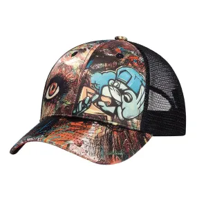 Casual Summer Snapback Cap with Graffiti Design