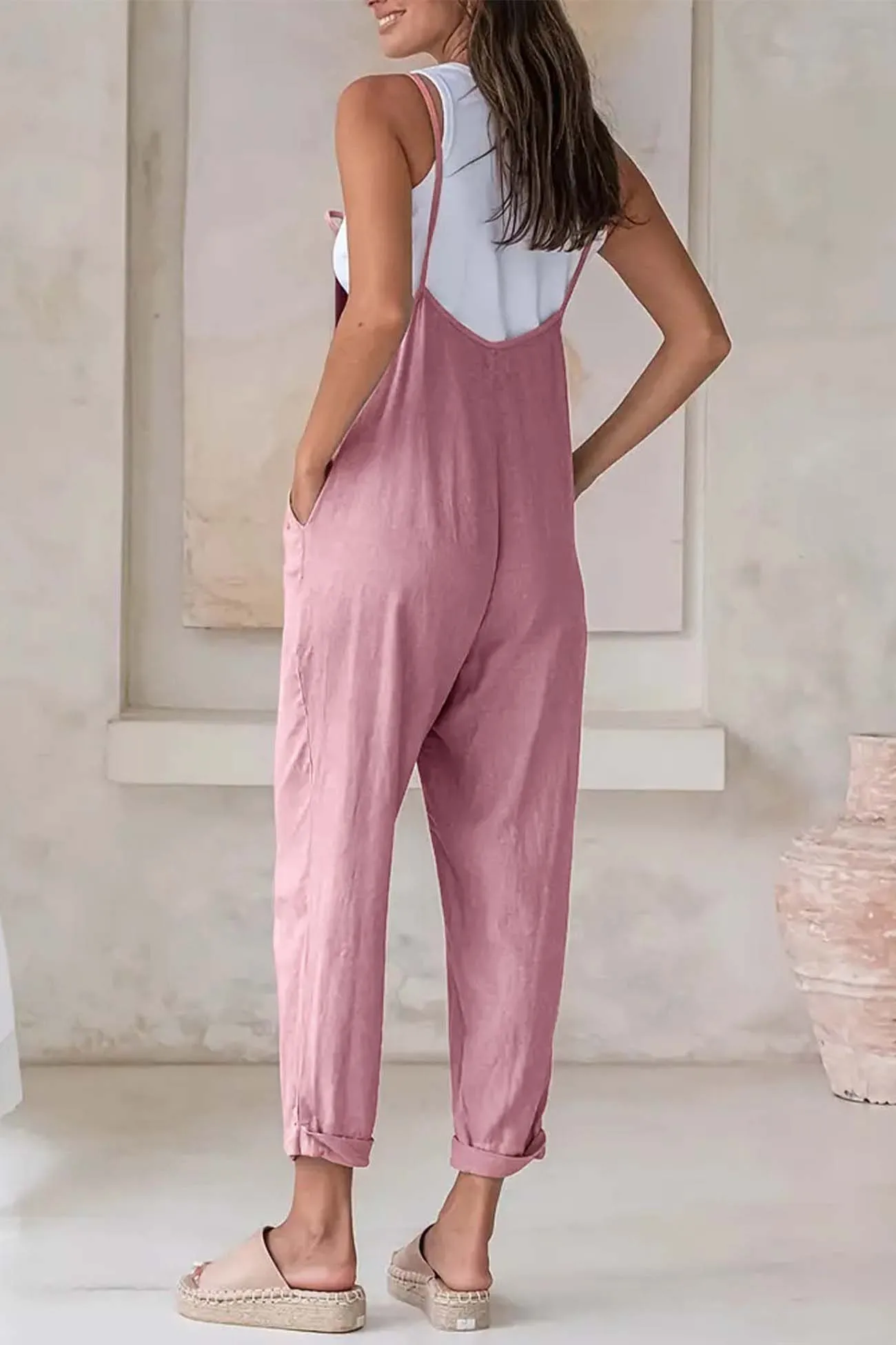 Chic Strappy Jumpsuits with Pockets