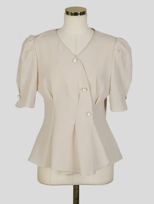 Chiffon Bridal Shirts with Short Sleeves