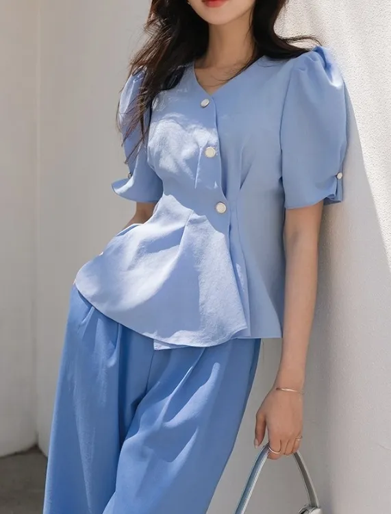 Chiffon Bridal Shirts with Short Sleeves