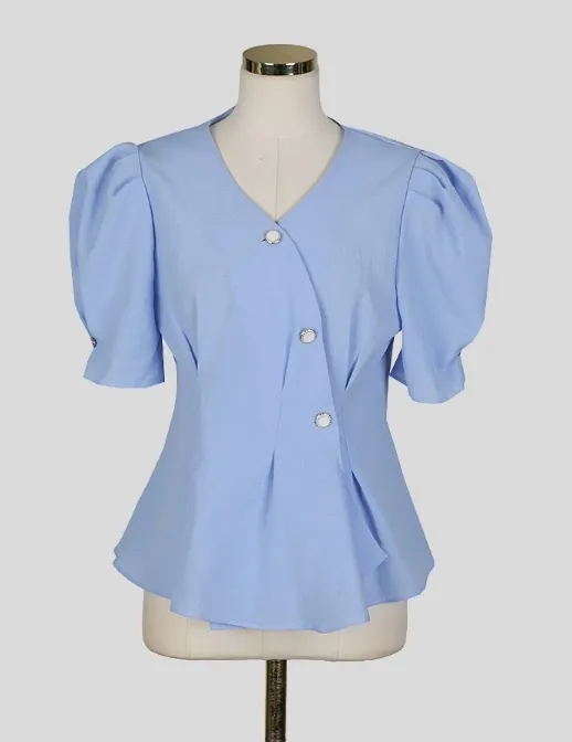 Chiffon Bridal Shirts with Short Sleeves