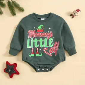 Baby Girls Letters Cartoon Print Christmas Rompers 23111504 Wholesale