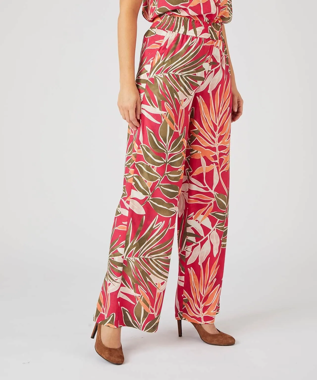 Printed Wide-leg Trousers for Women