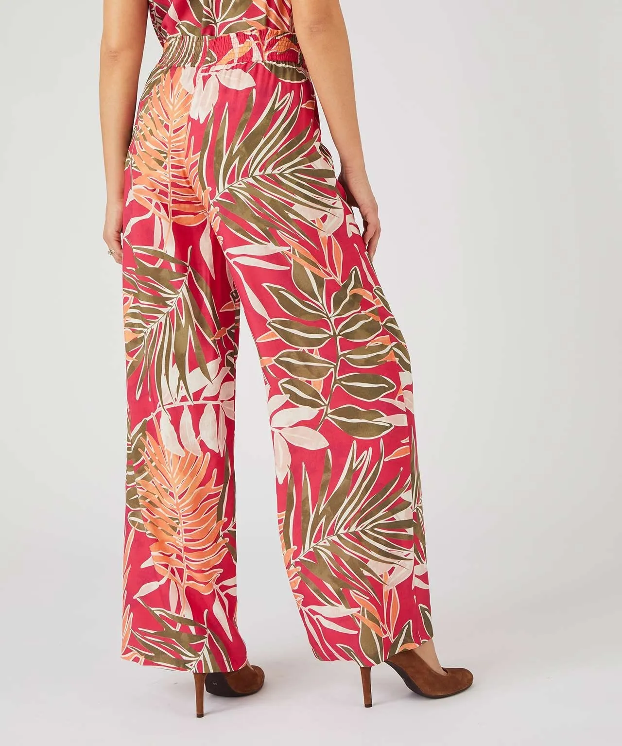 Printed Wide-leg Trousers for Women