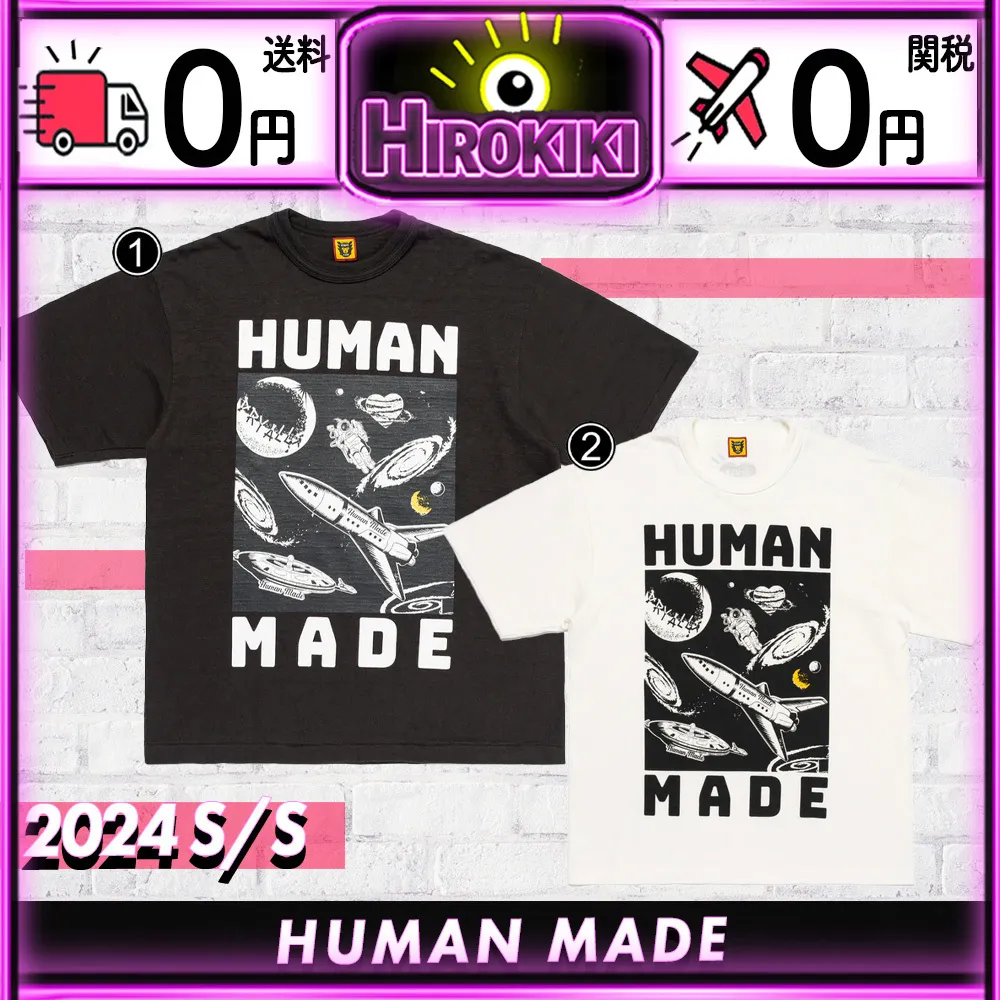 Collaboration Logo HUMAN MADE Street Style Unisex T-Shirts