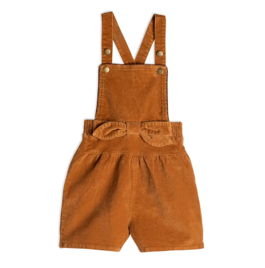 Overall Corduroy Pants With Bow