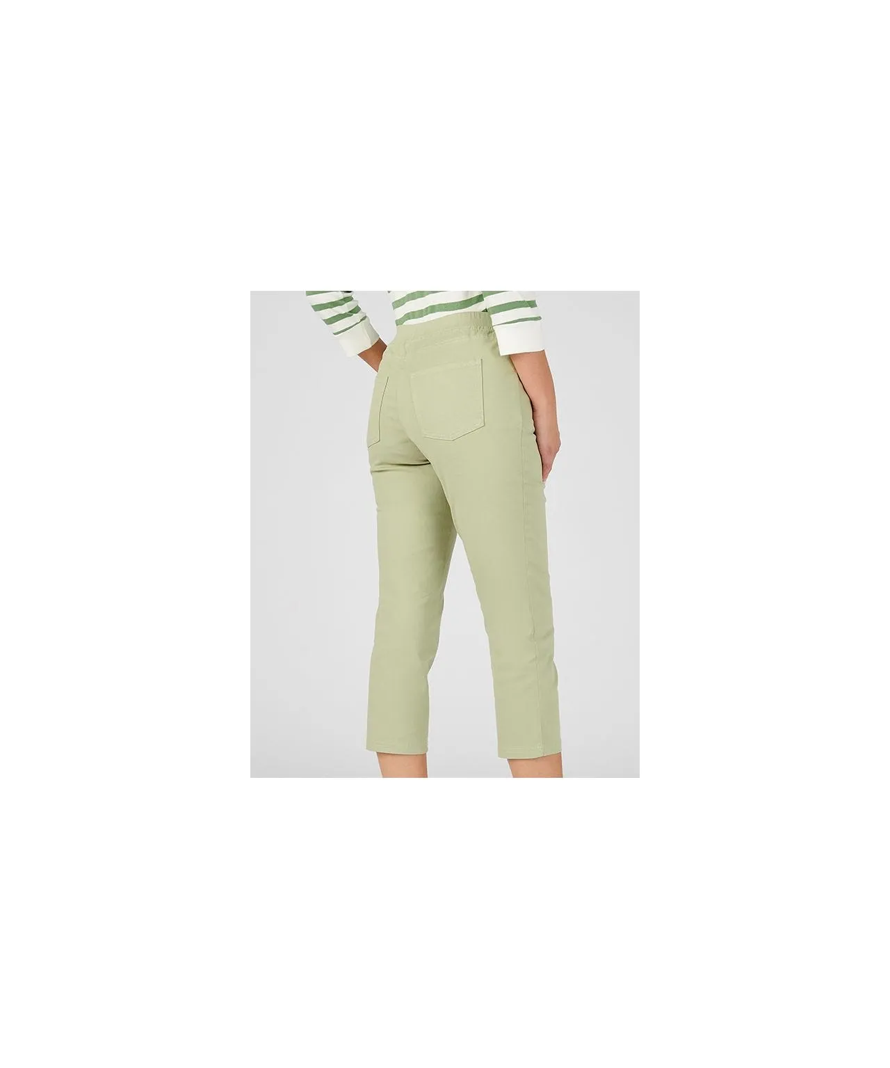 Cotton Blend Pull-on Capri Pants